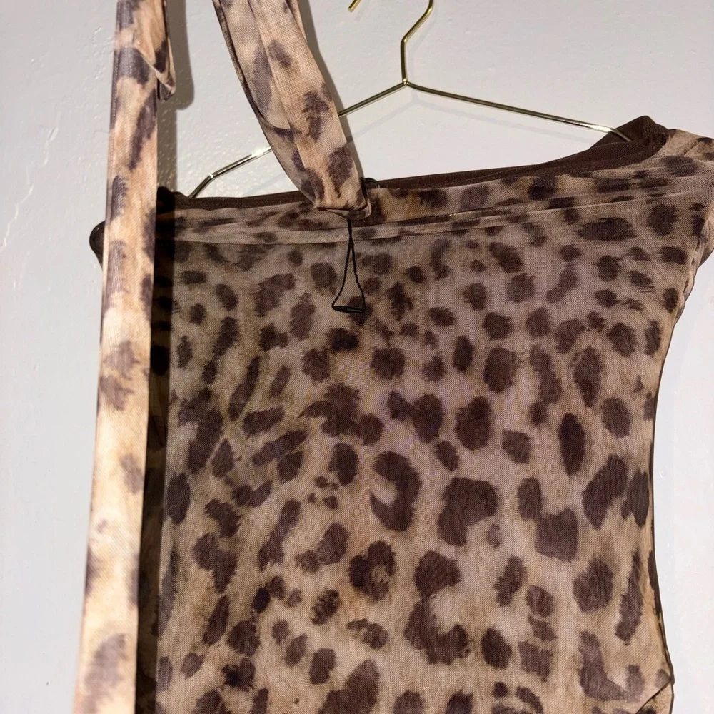 Zara Draped Leopard Top - Picture 4 of 5